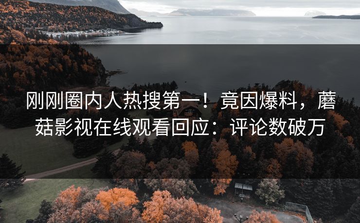 刚刚圈内人热搜第一！竟因爆料，蘑菇影视在线观看回应：评论数破万